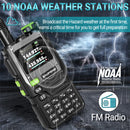 BAOFENG UV-K61 PRO All-Band Two-Way Radio 640 Channels Voice-Activated NOAA Weather Stations Type-C Recharge for Outdoor Hiking and Emergency Communication EU Plug