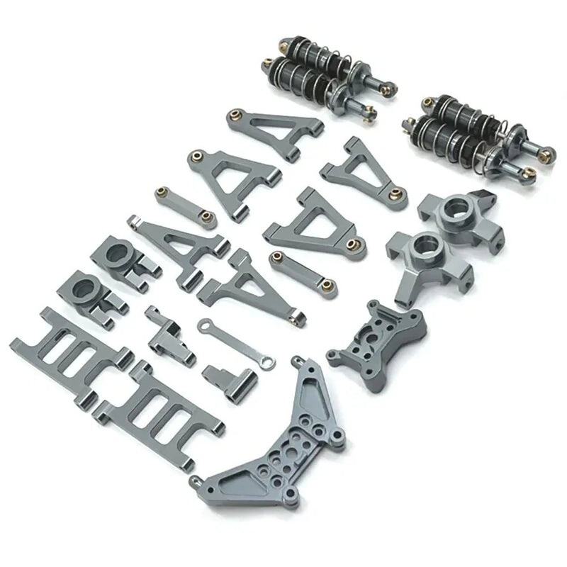 Upgrade Parts For MJX 14301 14302 14303 Metal Suspension Arm Steering Cup Shock Absorber Steering Assembly Shock Tower Set 1/14 RC Car Parts