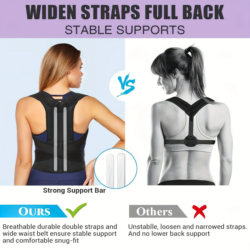 Adjustable Back Support Belt Back Posture Corrector Shoulder Lumbar Spine Support Back Protector
