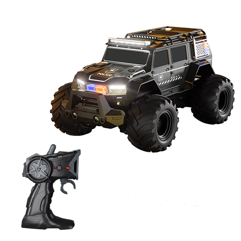 TCS33 1/14 2.4G 4WD 4CH Waterproof RC Car Amphibious Police Off-Road Vehicle Toys