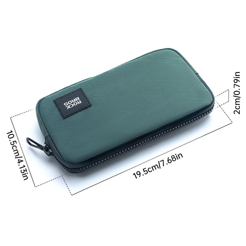 ROCKBROS 0.15L Portable Mini Cycling Phone Bag Lightweight Smooth Zipper Coin Purse Wallet Partitioned Storage Pack