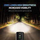 CLAMI BR 2000 Lumens Bicycle Headlight 4500mAh 5 Gears IPX6 Waterproof Type-C Charging High Brightness Bike Front Lights for Road Cycling Safety