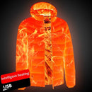 TENGOO HJ-09A 9 Areas Heating Jacket USB Winter Outdoor Electric Heated Jackets Warm Sports Thermal Coat Clothing Heatable Cotton jacket