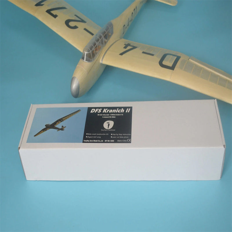 Tony Ray's AeroModel Mini Kranich 1/12 1498mm Wingspan Balsa Wood RC Airplane Fixed Wing KIT
