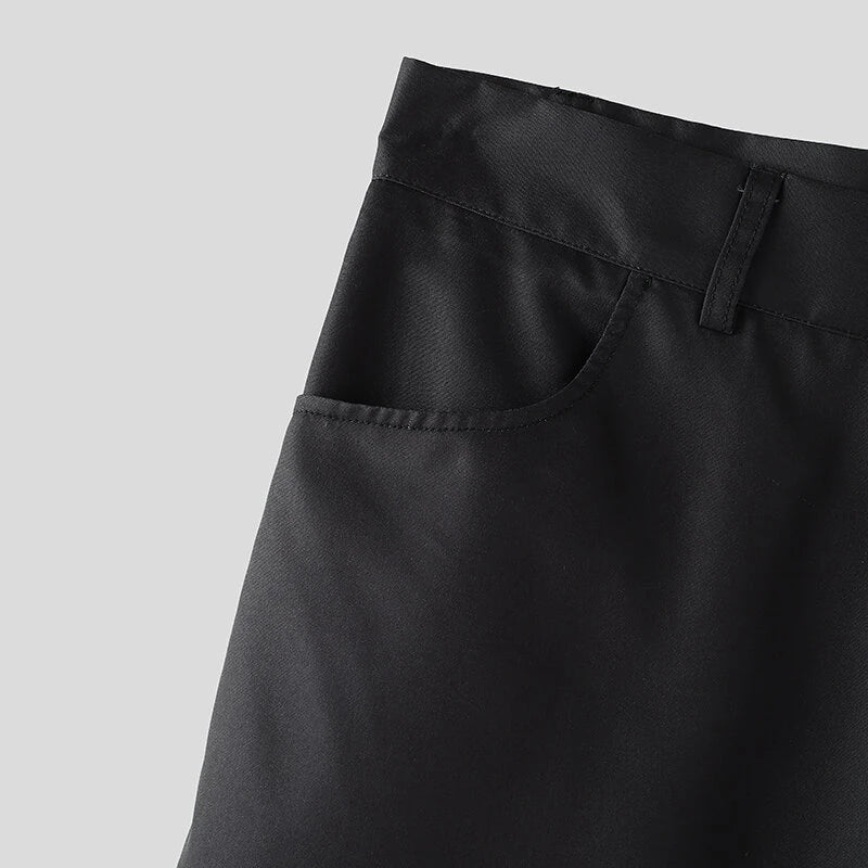 INCERUN Mens Casual Print Color Block Pant Zipper Button Casual Loose Fit Long Pants with Pockets for Men S-5XL