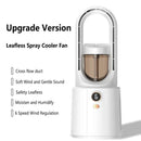 Portable Bladeless Fan With Night Light Spray Air Cooler Air Humidifier Six Speed Wind Adjustment USB Fan Desktop Fan Silent Air Conditioner