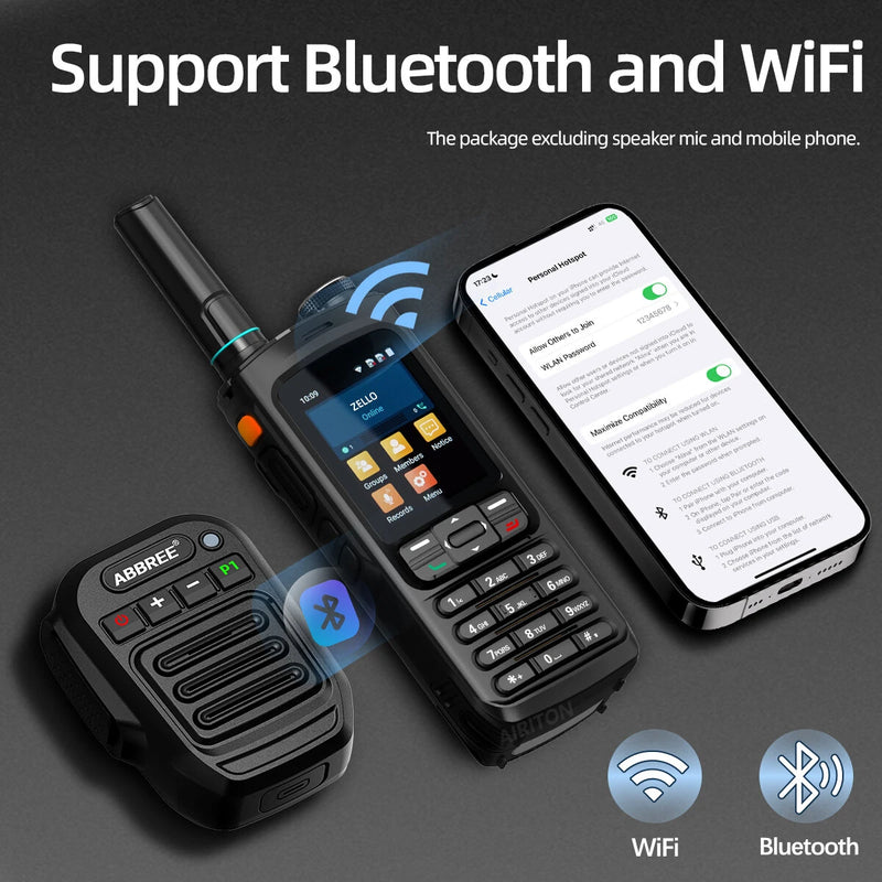 AIRITON AI-8088 Global POC Walkie Talkie Network Radio IP68 Waterproof Zello Android Bluetooth GPS WIFI Two Way Radio