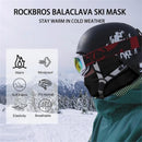 ROCKBROS Full Face Mask Warm Winter Scarf Balaclava Helmet Liner Fishing Skiing Hiking Bike Mask Windproof Breathable Headgear