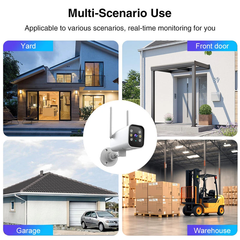 K20 1080P PTZ WiFi IP Camera Outdoors Surveillance Camera Full-color Night Vision Motion Detection Two-way Intercom IP66 Waterproof 2MP Bullet Camera Home Security Protection