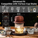 6 Flavors Whiskey Smoker Kit with Wood Chips Old Fashioned Drink Smoker Infuser for Cocktails Birthday Bourbon Gifts