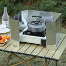 8/10 Plates Camping Gas Stove Folding Burner Wind Shield Aluminum Alloy Windproof Screen for Outdoor Camping Picnic Cooking