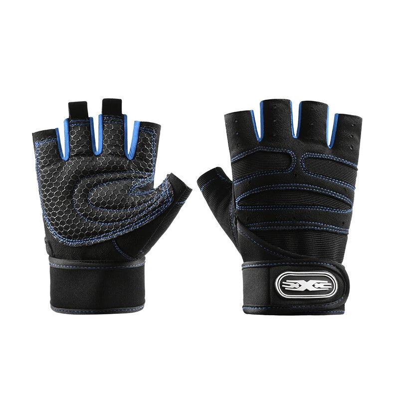 XANES Cycling Gloves Fitness Weight Lifting Wristband Half Finger Gloves Body Building Training Sports Exercise Gloves