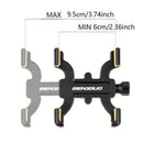 BENGGUO Four-Claw Bike Holder 360 Adjustable Shockproof Anti-fall Aluminum Alloy Handlebar Holder with Rubber Gasket for Motorcycle Bicycle Scooter Bracket