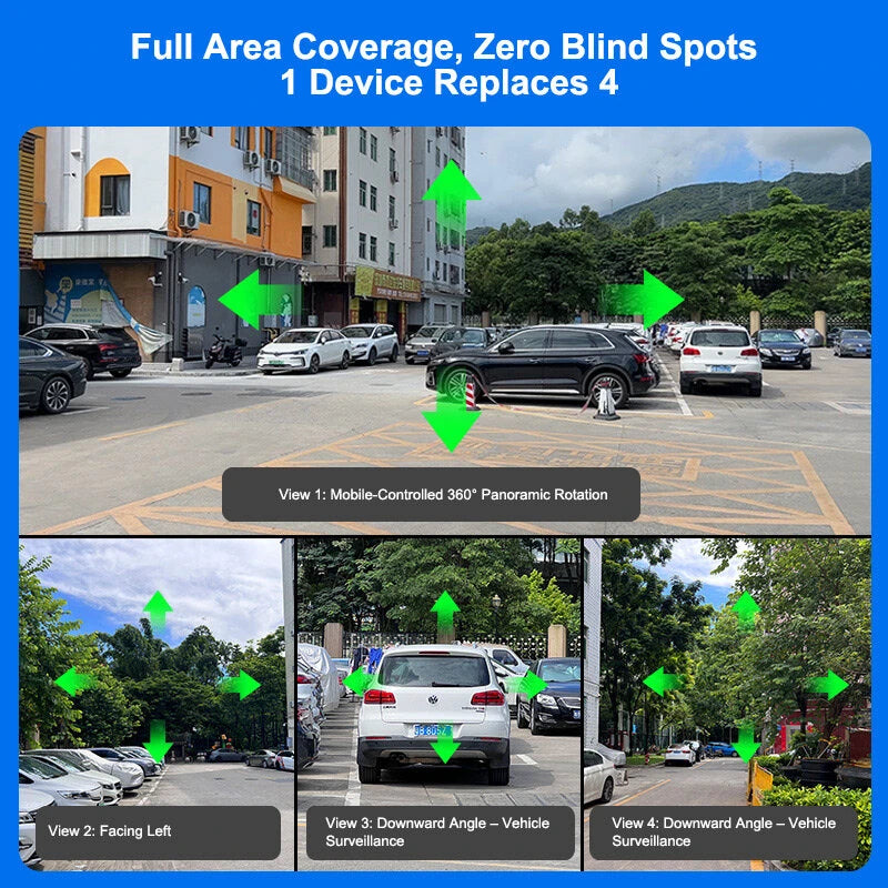 4MP+4MP+4MP+4MP Multi-directional Camera Four-screen Panoramic Home Outdoor HD Ball Wireless WIFI Network Camera