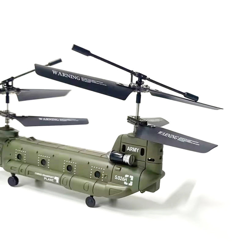 SYMA S026H 2.4G 3CH Dual Propellers Fixed Height Simulation Remote Control Model Helicopter Military Transport RC Helicopter