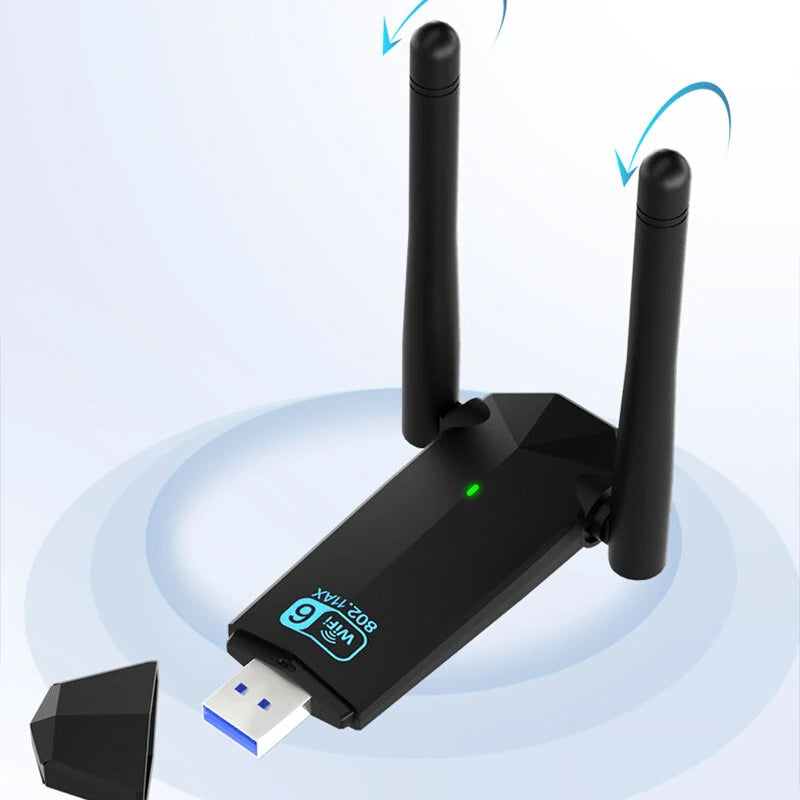 CINFAST AX1800M WiFi6 Wireless Network Card 2.4GHz 5GHz Dual Band USB3.0 WiFi Receiver Transmitter Adapter with 2 External High-gain Antennas