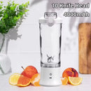 450ml Fruit Juicer 8 Blades 3 Gears USB Rechargeable Portable Blender Ice Blender for Shakes and Smoothies Powerful Motor Digital Display Juice Cup