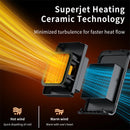 Portable Desktop Electric Heater Fan with Remote Control 4 Modes Heater Save Energy 1000W Mini Fast Heating PTC Ceramic Space Household Heater-EU Plug