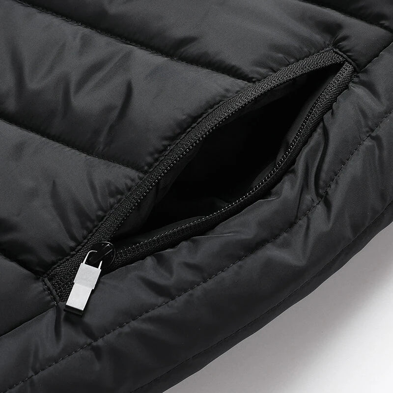 TENGOO HW-21 21 Zones Heating Vest Unisex 3-Gears Temperature USB Charging Smart Thermal Warm Oversized Jacket Heated Coat Outdoor Sportswear