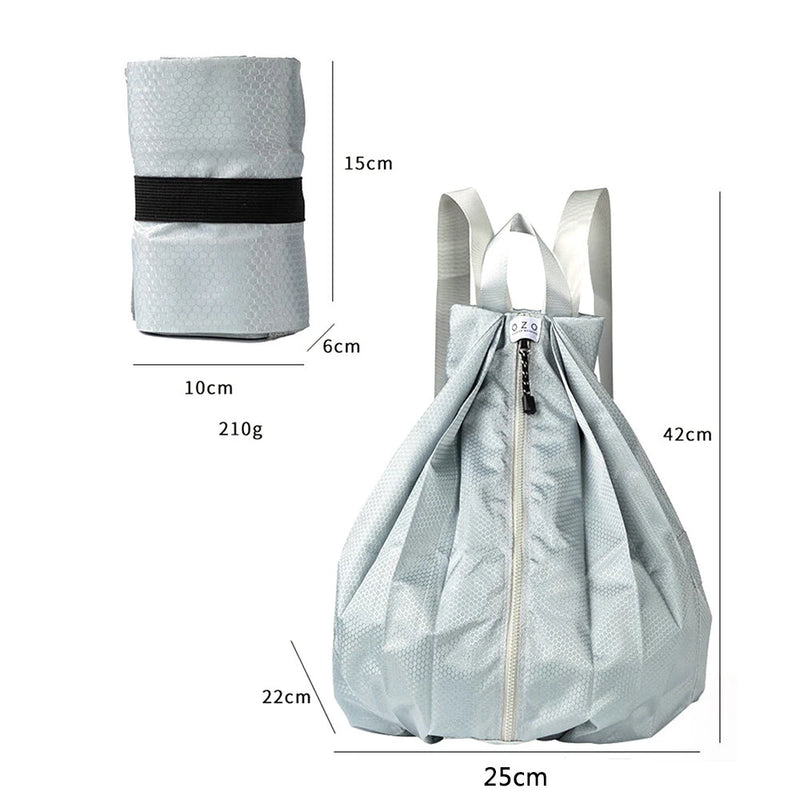 IPRee Simple and Large-Capacity Folding Backpack Portable and Thickened Lightweight Waterproof Sports Folding Bag for Outdoor Travel