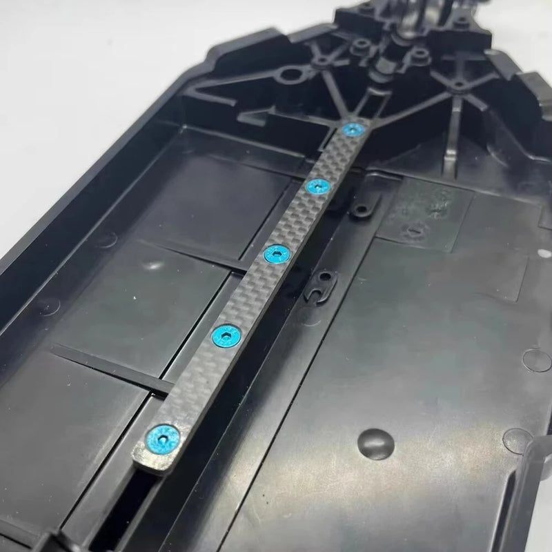 Upgrade Parts Accessories Carbon Fiber Chassis Reinforcing Plate For Tamiya TT02 1/10 RC Car Parts