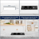 2Pcs Table Socket with 2 USB 2 Sockets Built-in Socket 2-Way Installation Power Strip with 2 Screws for Kitchen Furniture or Worktops Recessed Socket 1.8 Cable16 A/3500 W