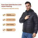 TENGOO 4 Control 27 Zone Smart Heating Cotton Jacket DC-USB Dual Interface Men's Warm Winter Coat Comfortable Heated Clothing(No Battery)
