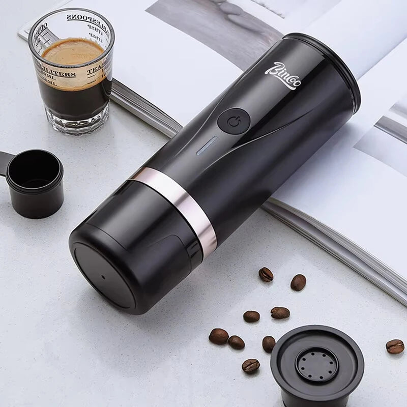 Bincoo Portable Coffee Machine Electric Cordless Espresso Machine Coffee Maker 1800mAh Battery for Car Travel Camping Outdoor Sport