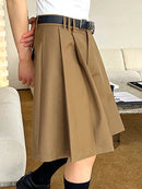 INCERUN Mens Solid Color Large Pleated Baggy Casual Shorts with Pocket