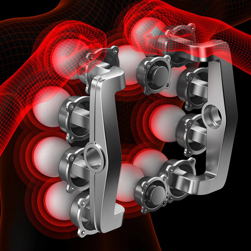 KONKA 10-Head Deep Tissue Massage Gun Professional Fascia Gun With 99 Speeds 32KG Strong Force LED Display Quiet Motor & Red Light Therapy