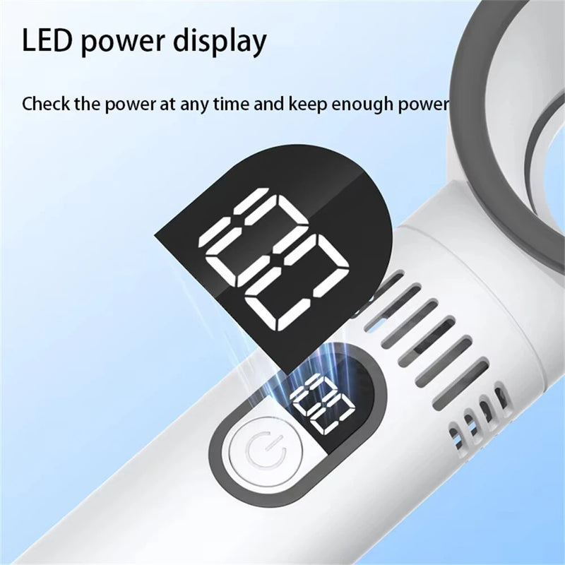 Tevorex Cooling Bladeless Fan USB Rechargeable Personal Fan 100 Speeds Adjustable Desk Fan Gifts for Women Men Travel/Camping/Outdoor