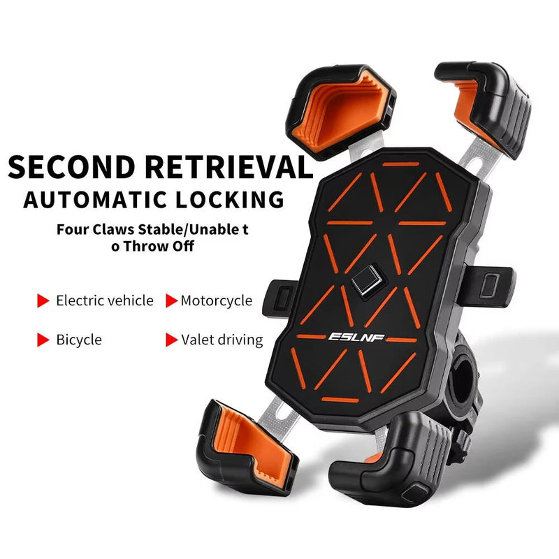 ESLNF 360 Adjustable Rotation Bike Universal Phone Holder  4.5''-7.2'' Shockproof Anti-slip Mobile Phone Stand Motorcycle Bracket