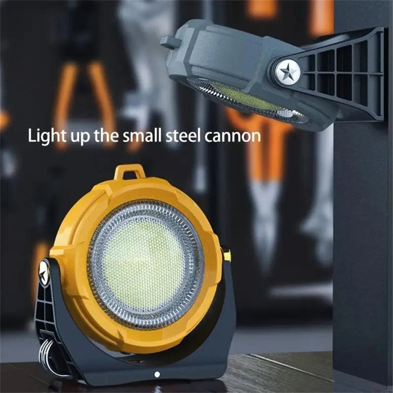 IPRee Portable LED Light USB Rechargeable Work Magnetic Light Solar Camping Light 3 Light Modes 4 Adjustable RGB Modes ABS Texture Suitable for Workshop Outdoor,Cars Repairing and Camping