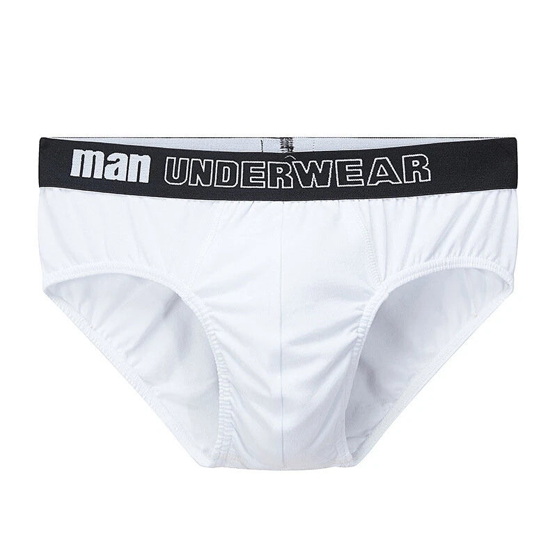 4pcs Men's Cotton Briefs Breathable Solid Color Panties Men Underwear Comfortable Loose Fit Underpants