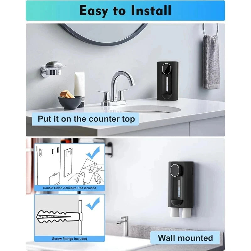 Smart Induction Mouthwash Machine 1200mAh Bathroom Mouthwash Dispenser 18.26oz (540Ml) Automatic Touchless Mouthwash Dispenser with Magnetic Cups Dropshipping