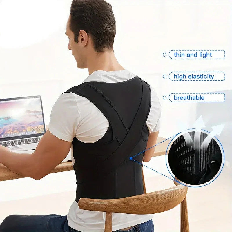 PRANASH Posture Corrector Medical Back Support Adjustable Full Shoulder Brace For Mid Upper Spine Lumbar Support