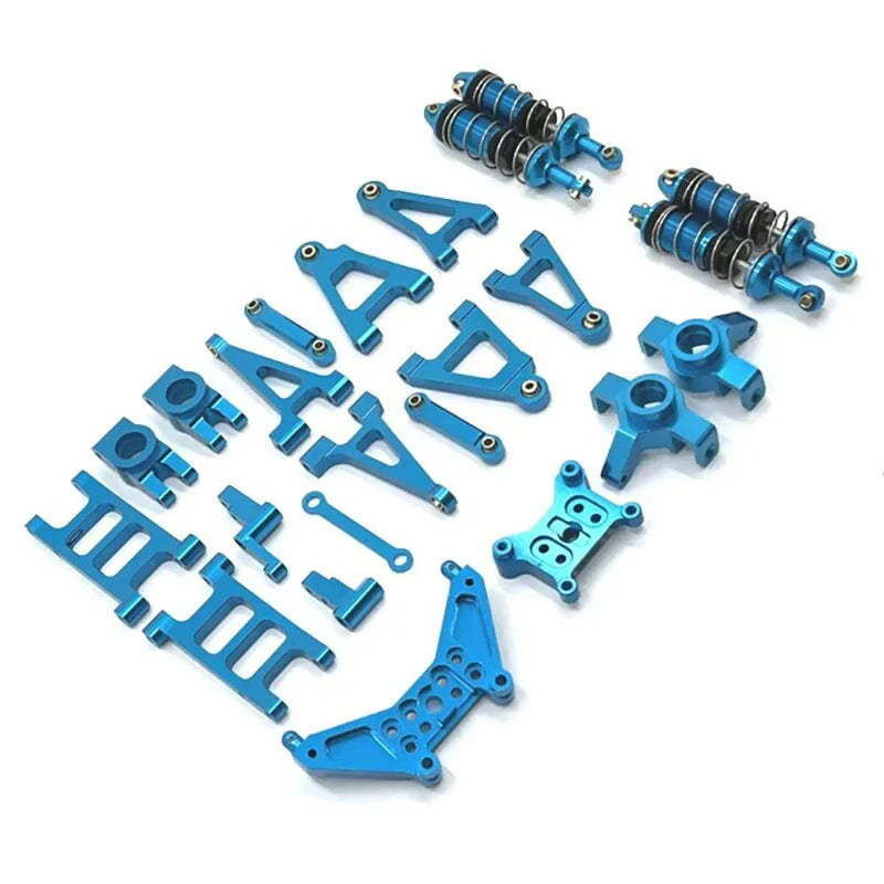 Upgrade Parts For MJX 14301 14302 14303 Metal Suspension Arm Steering Cup Shock Absorber Steering Assembly Shock Tower Set 1/14 RC Car Parts