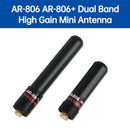 ABBREE AR-806 AR-806+ Dual Band Mini Antenna 136-174MHz 400-480MHz SMA-Female High Gain for Baofeng UV-5R BF-888S Walkie Talkie