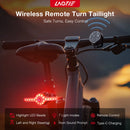 LAOTIE X8 Wireless Remote Bike Turn Taillight 400mAh Battery 7 Light Modes Type-C Rechargeable IPX5 Waterproof Smart Brake Sensing Loud Warning Bicycle Rear Light for Night Safe Cycling