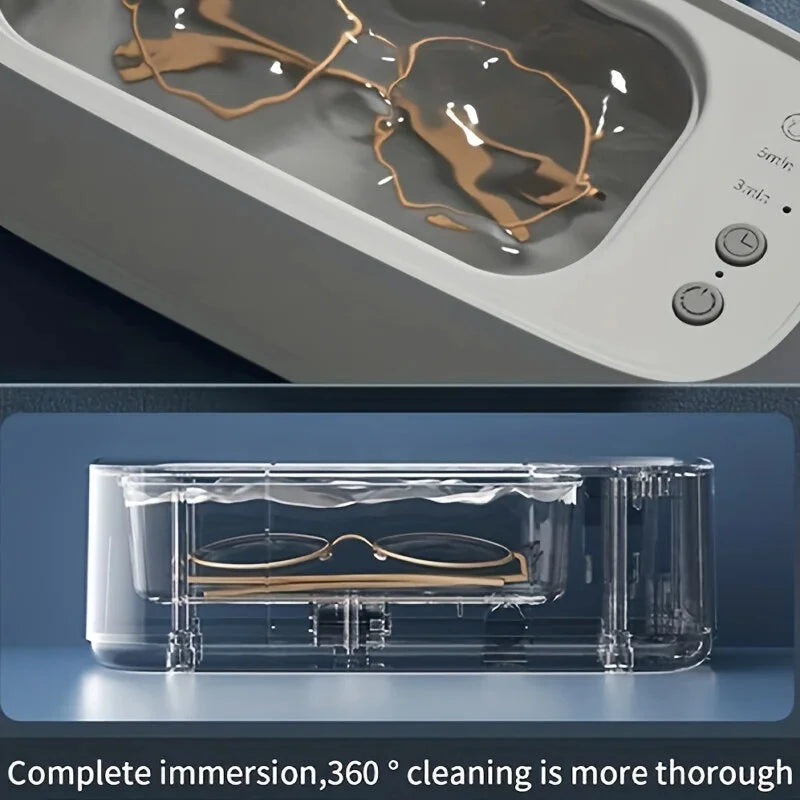 15W Power 45KHZ High Frequency Ultrasonic Multi-Function Household Cleaning Machine Three-Speed Mode Timing for Glasses Jewelry Watch