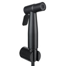 Black Bidet Spray Stainless Steel Toilet Hand Shower Head Intimate Hygiene Wall Seat Bathroom Set