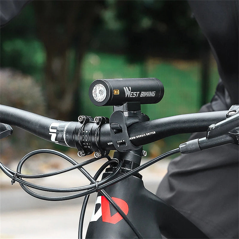 WEST BIKING 500LM 85 Floodlight Bicycle Front Light 5000mAh USB Rechargeable 200m Long-range Cycling Headlight Aluminium Alloy Bike Lamp