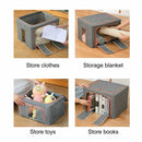 HONEIER 66L Storage Bags Clothes Organizer Storage Containers with Durable Handles Thick Fabric for Clothing Blanket Comforters Bed Sheets Pillows