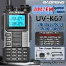 Baofeng UV-K67 High Power Walkie Talkie 999CH Multi-band Wireless Copy Frequency Type-C DTMF NOAA Two-way Ham Radio with LED Flashlight
