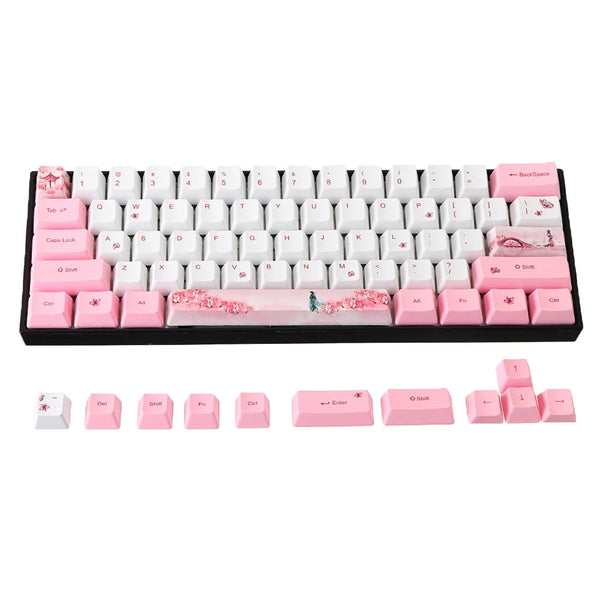 72 Keys Young Girl PBT Keycap Set OEM Profile Sublimation Custom Keycaps for Mechanical Keyboards