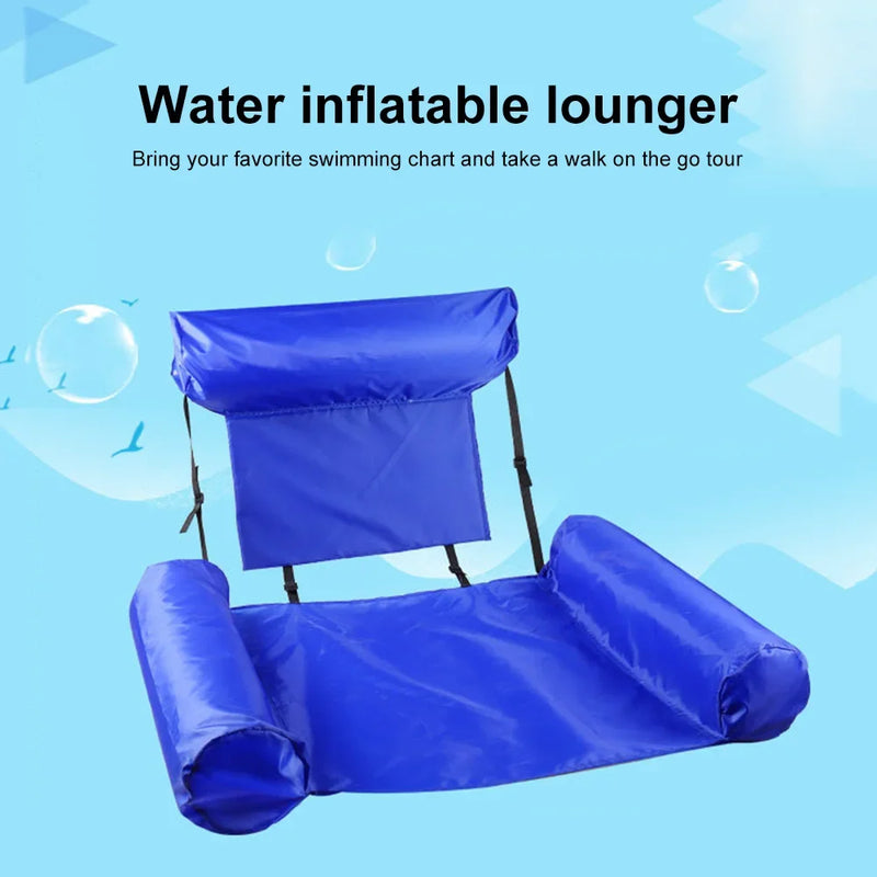 PVC Summer Floating Row Swimming Pool Floats Foldable Air Mattresses Bed Beach Water Sports Lounger float Chair Hammock Mat