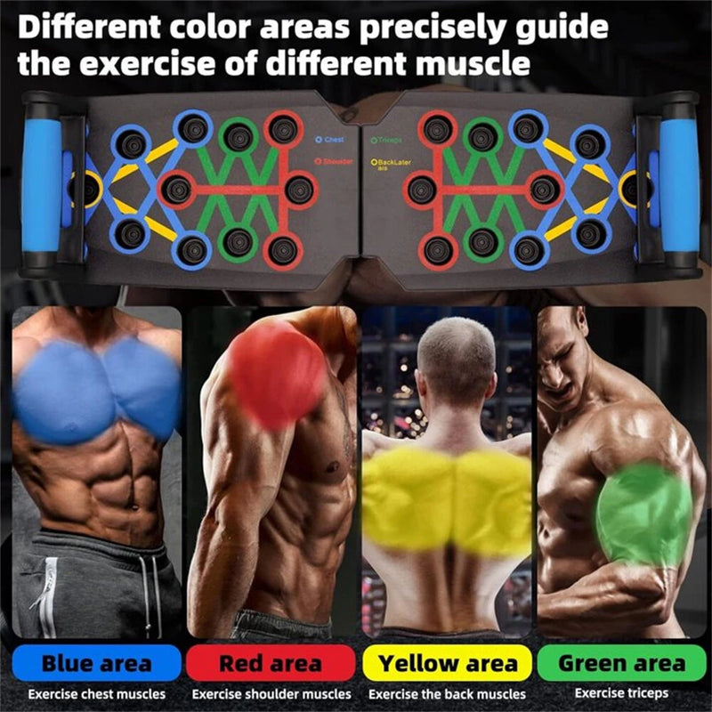 KALOAD 28 in 1 Folding Push Up Board 300kg Load-bearing Sport Plank Abdominal Chest Push-Ups Stands for Fitness Workout Home Gym Exercise