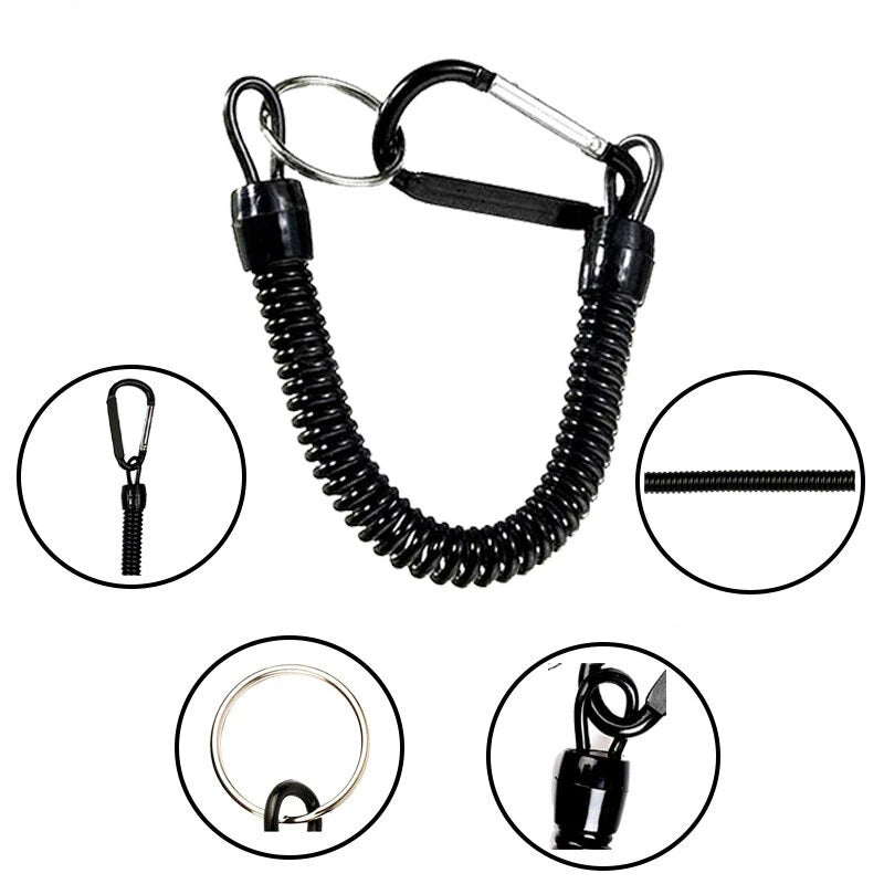 ZANLURE 5Pcs 22cm Pull Elastic With Anti-lost Hand Rope Grab Retention Elastic Cable Protection Flexible Fishing Tool