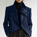 INCERUN Mens Solid Color Casual Long Sleeve Blazer Irregular Design Fashionable Men's Suit for Spring Fall