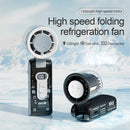 Tevorex Portable USB Rechargeable Handheld Fan with LED Light Refrigeration Foldable 100 Gear High-speed Desktop Outdoor Turbo Fan